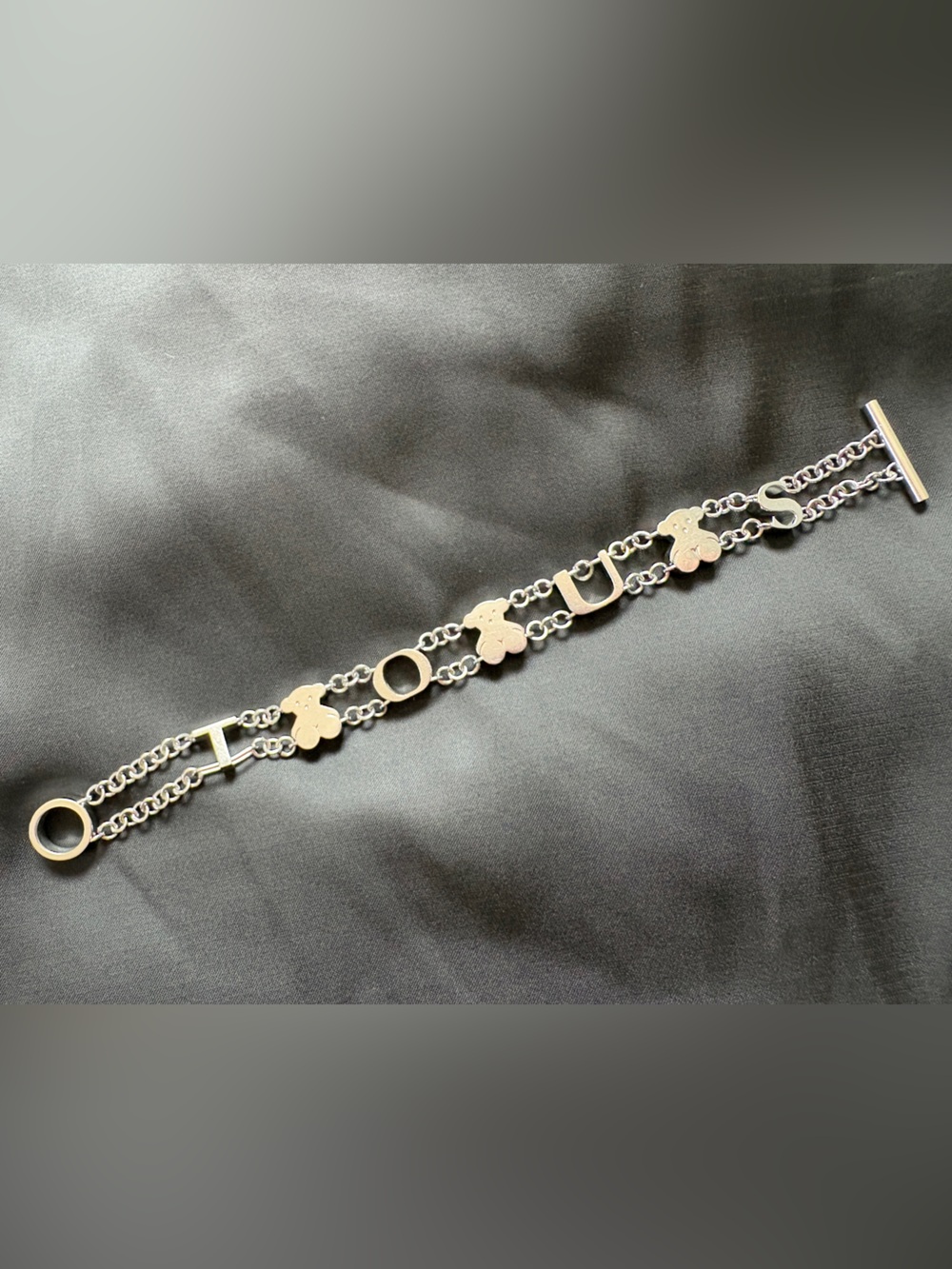 TOUS Teddy Bear Bracelet. 
Solid and Strong Link Toggle Bracelet.
From Spain.